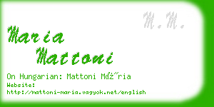 maria mattoni business card